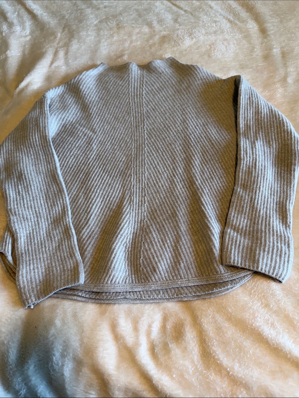 Babaton Chalmers Sweater Cozy Ribbed Crewneck Sweater Light Gray